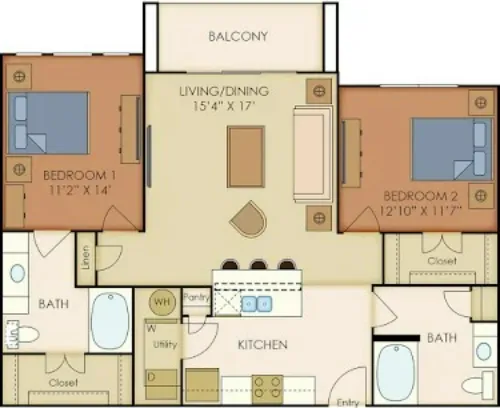 Landmark at Grandview Apartments San Antonio FloorPlan 12