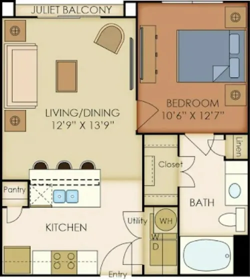 Landmark at Grandview Apartments San Antonio FloorPlan 2
