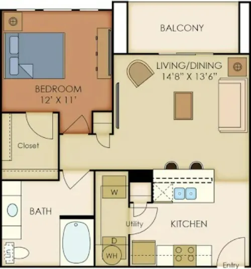 Landmark at Grandview Apartments San Antonio FloorPlan 3