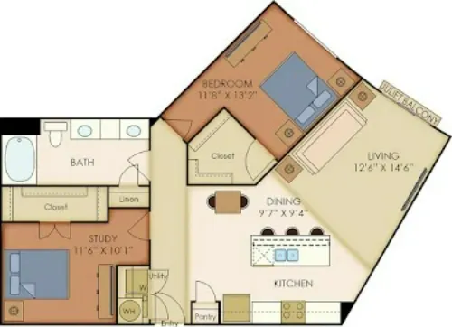 Landmark at Grandview Apartments San Antonio FloorPlan 7