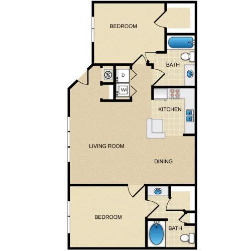 Las Norias Apartments El Paso FloorPlan 2