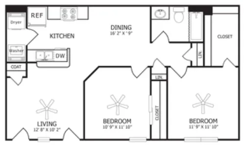 Las Torres Apartments floor plan 5