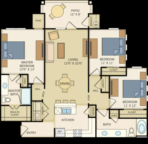 Legacy Creekside Apartments San Antonio FloorPlan 10