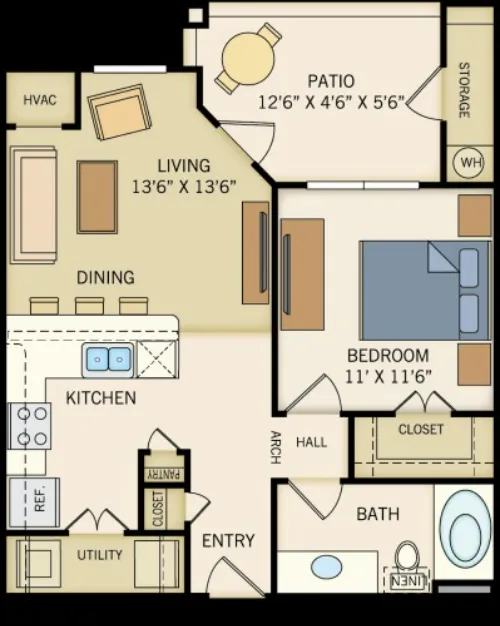 Legacy Creekside Apartments San Antonio FloorPlan 2