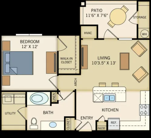Legacy Creekside Apartments San Antonio FloorPlan 7