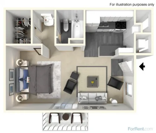 Legacy Oaks Apartments floor plan 1