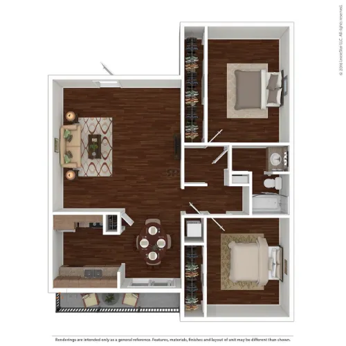 Legacy Oaks Apartments floor plan 4