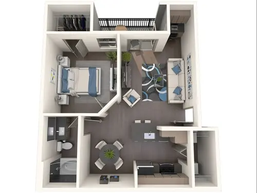 Los Robles Apartments San Antonio Floorplan 1