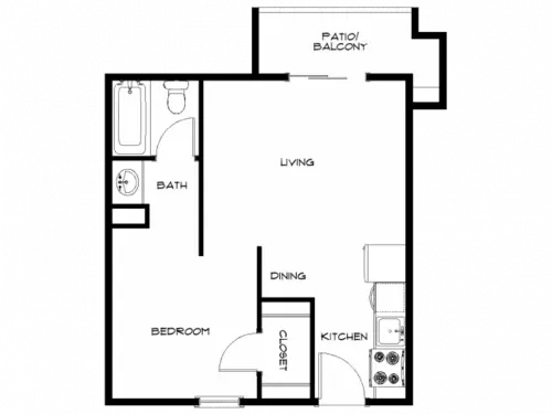 Luna Verde Apartments El Paso Floorplan 1