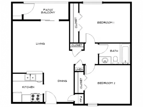 Luna Verde Apartments El Paso Floorplan 3