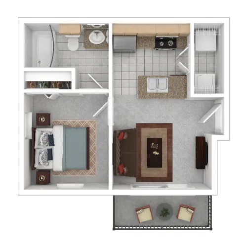 Lyra Apartments San Antonio Floorplan 1
