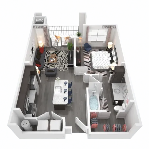 MedWest Apartments San Antonio Floorplan 3
