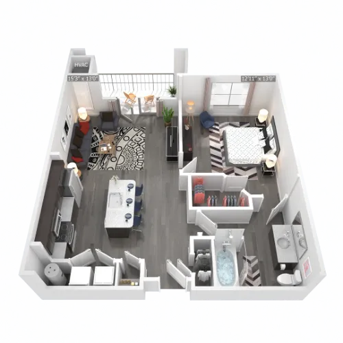MedWest Apartments San Antonio Floorplan 4
