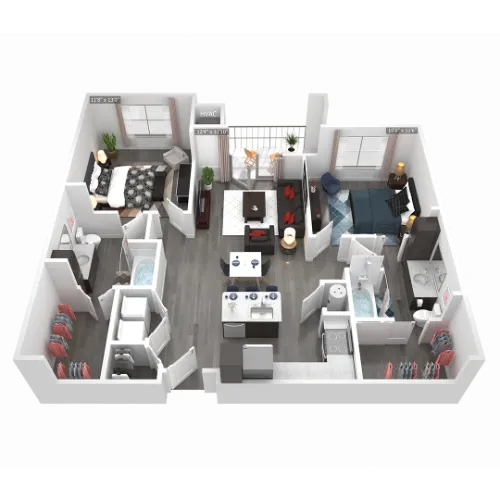 MedWest Apartments San Antonio Floorplan 7