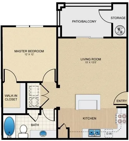 Mission Hill San Antonio Floorplan 1