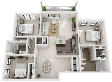 Overlook Exchange Apartments San Antonio Floorplan 10