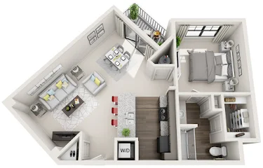 Overlook Exchange Apartments San Antonio Floorplan 2