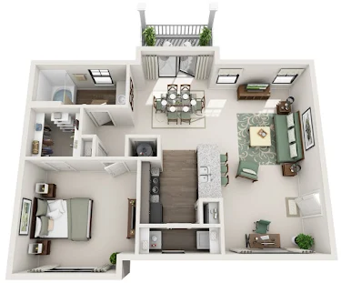 Overlook Exchange Apartments San Antonio Floorplan 4