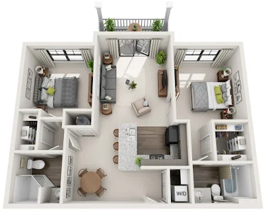 Overlook Exchange Apartments San Antonio Floorplan 5