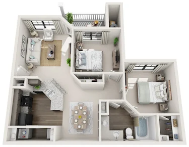 Overlook Exchange Apartments San Antonio Floorplan 9