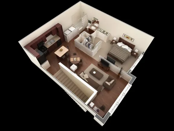 Overlook at Stone Oak Park Apartments San Antonio Floorplan 4
