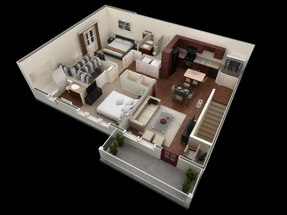 Overlook at Stone Oak Park Apartments San Antonio Floorplan 8