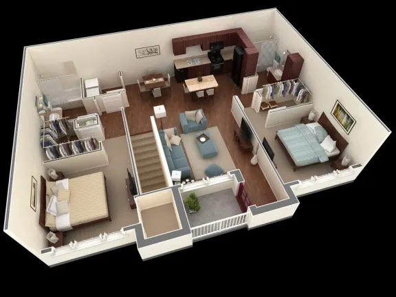 Overlook at Stone Oak Park Apartments San Antonio Floorplan 9