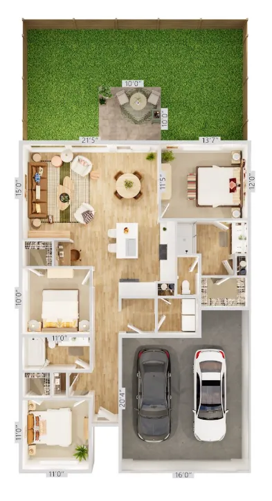 Oxenfree West Oak Fort Worth Apartment Floorplan 5
