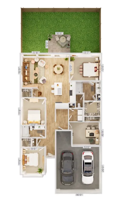 Oxenfree West Oak Fort Worth Apartment Floorplan 7