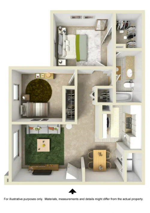 Patriot Apartments El Paso FLoorPlan 3