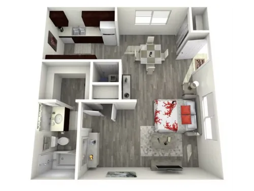 Pear Tree Apartments El Paso Floorplan 1