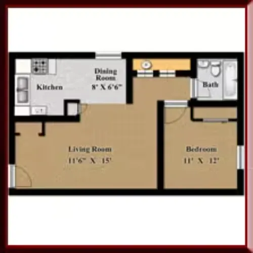 Pebble Hills Apartments El Paso Floorplan 1