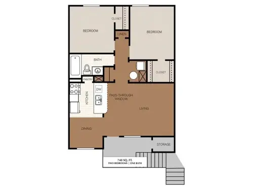 Pine Village Apartments El Paso Floorplan 2