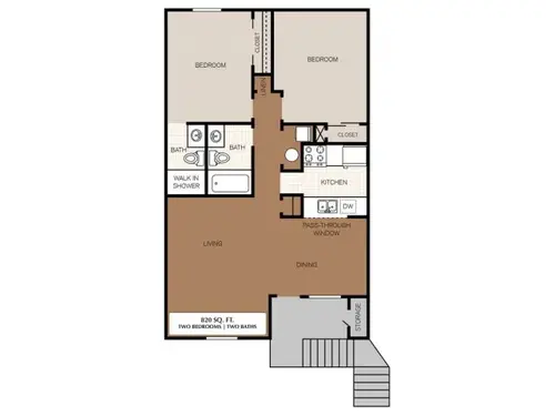 Pine Village Apartments El Paso Floorplan 3