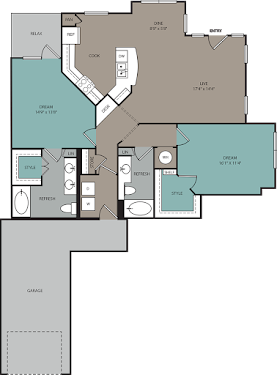 Ridgeline at Rogers Ranch Apartments San Antonio Floorplan 11