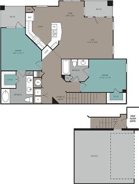 Ridgeline at Rogers Ranch Apartments San Antonio Floorplan 12