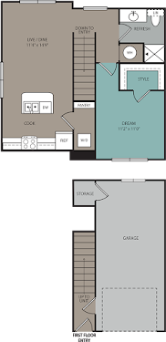 Ridgeline at Rogers Ranch Apartments San Antonio Floorplan 4