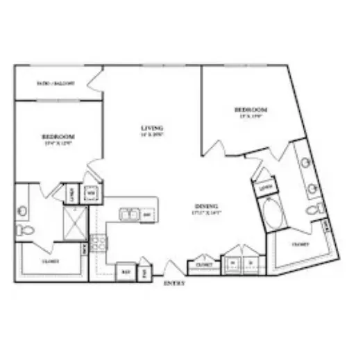 Rocklyn at Samuels Ave Fort Worth FloorPlan 13