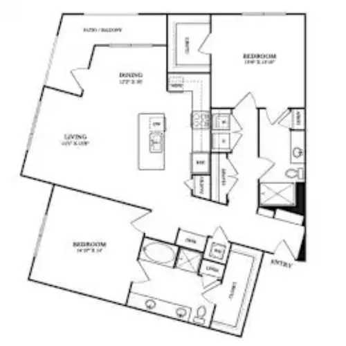 Rocklyn at Samuels Ave Fort Worth FloorPlan 16
