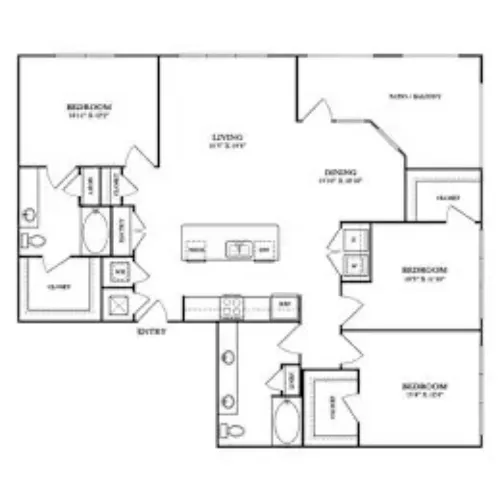 Rocklyn at Samuels Ave Fort Worth FloorPlan 17