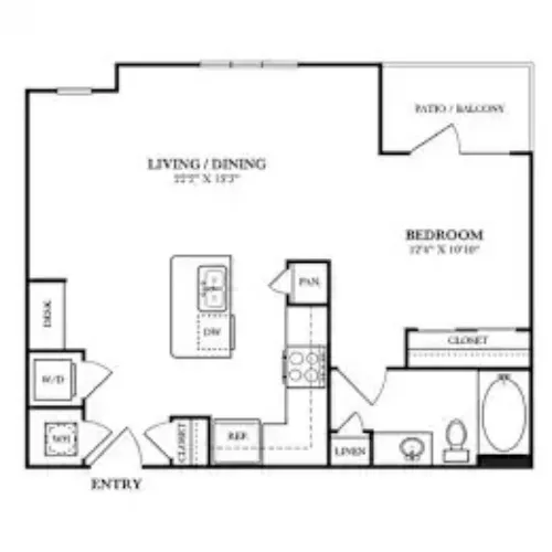 Rocklyn at Samuels Ave Fort Worth FloorPlan 5