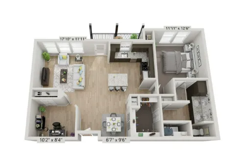 Sage Stone Oak 55+ Active Adult Apartment San Antonio FloorPlan 3