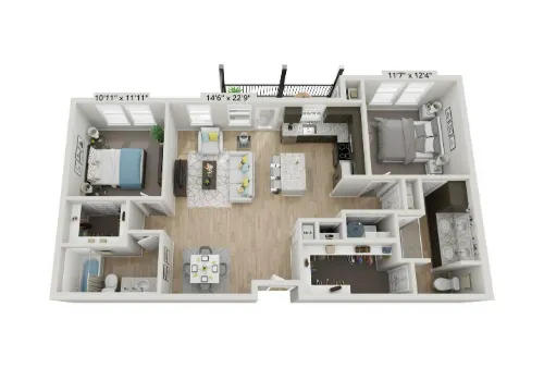 Sage Stone Oak 55+ Active Adult Apartment San Antonio FloorPlan 4