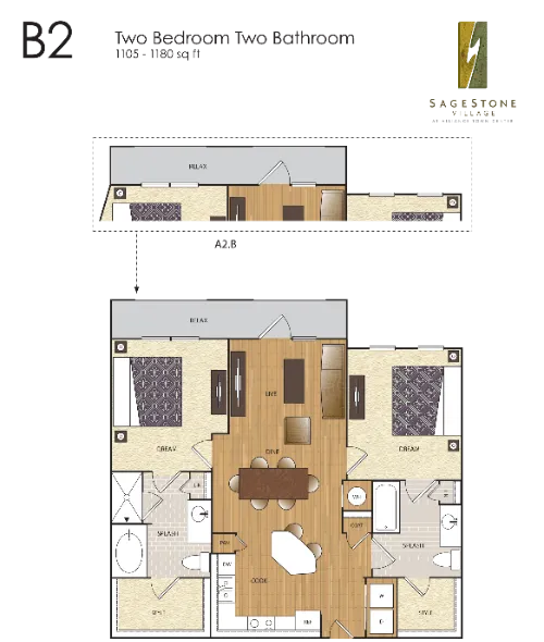 SageStone Village Fort Worth FloorPlan 13