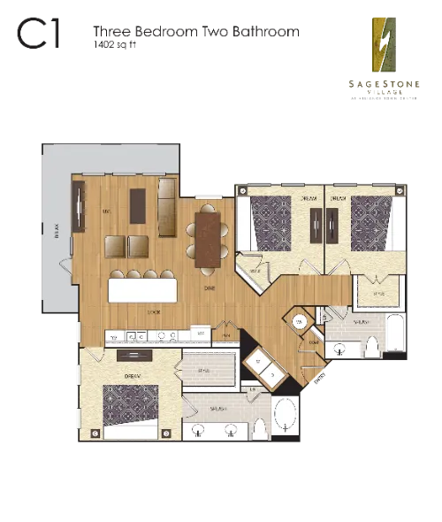 SageStone Village Fort Worth FloorPlan 18