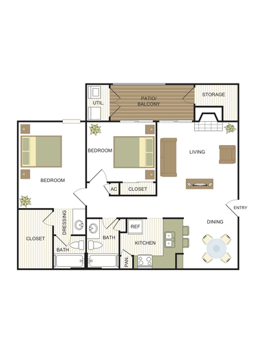 Salem Creek Apartment Homes San Antonio Floorplan 4