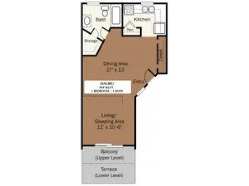 San Mateo Apartments El Paso FloorPlan 1