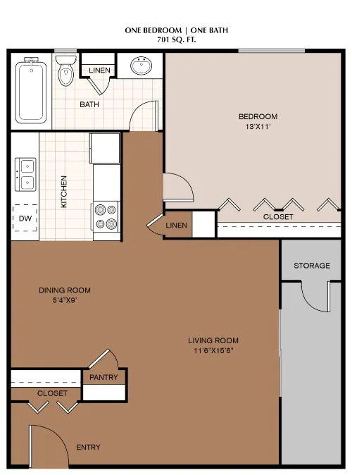 San Miguel Apartments El Paso floor plan 2