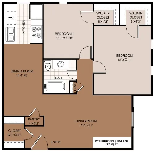 San Miguel Apartments El Paso floor plan 3