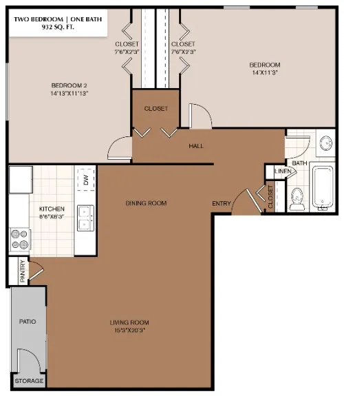San Miguel Apartments El Paso floor plan 4